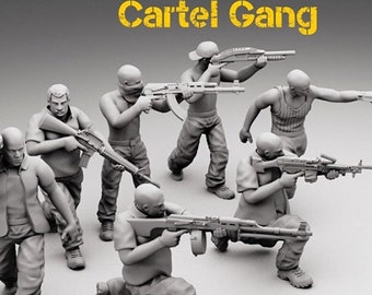 cartel gang thumbnail pre-supported STL file