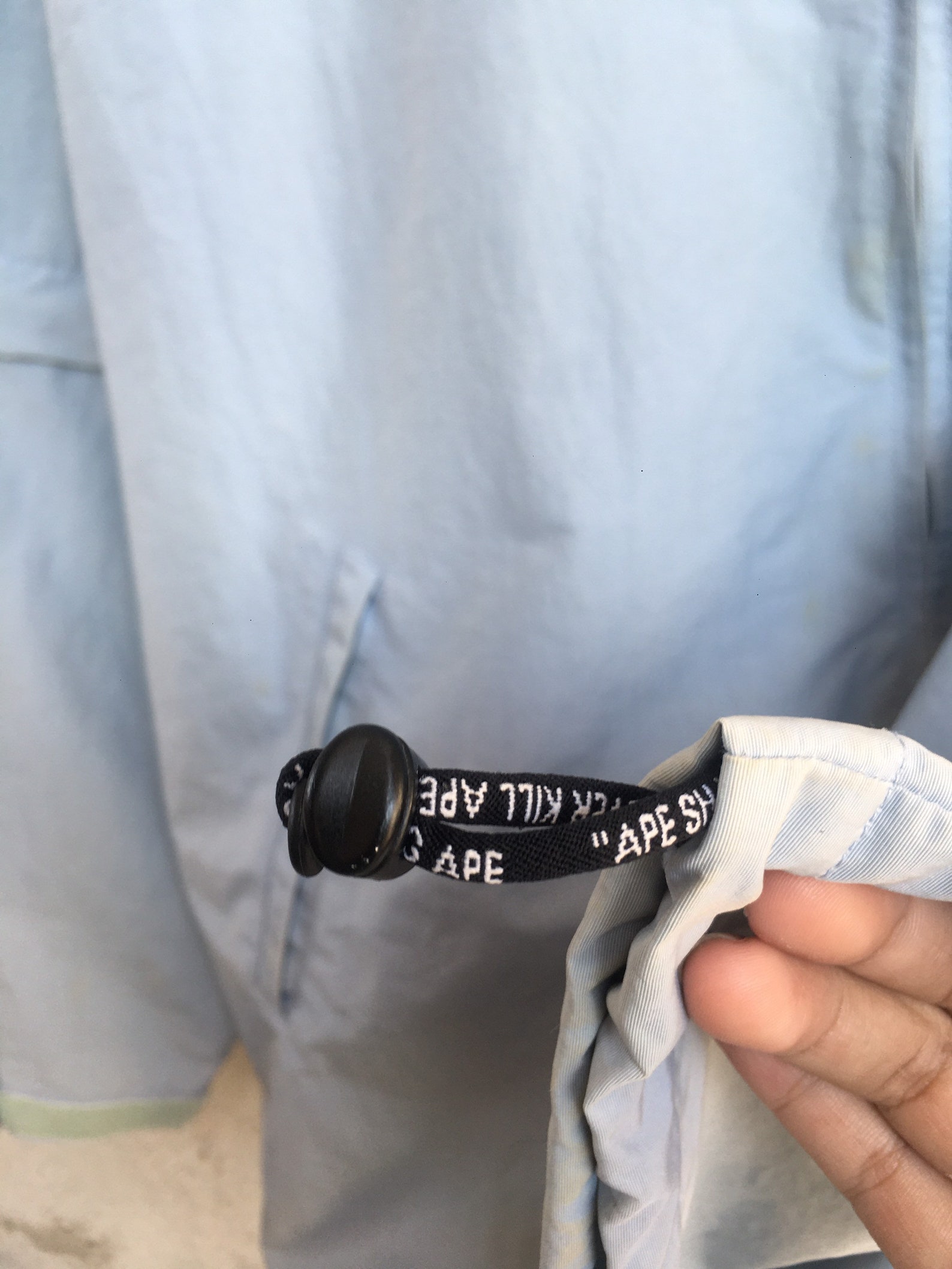 bape windbreaker blue