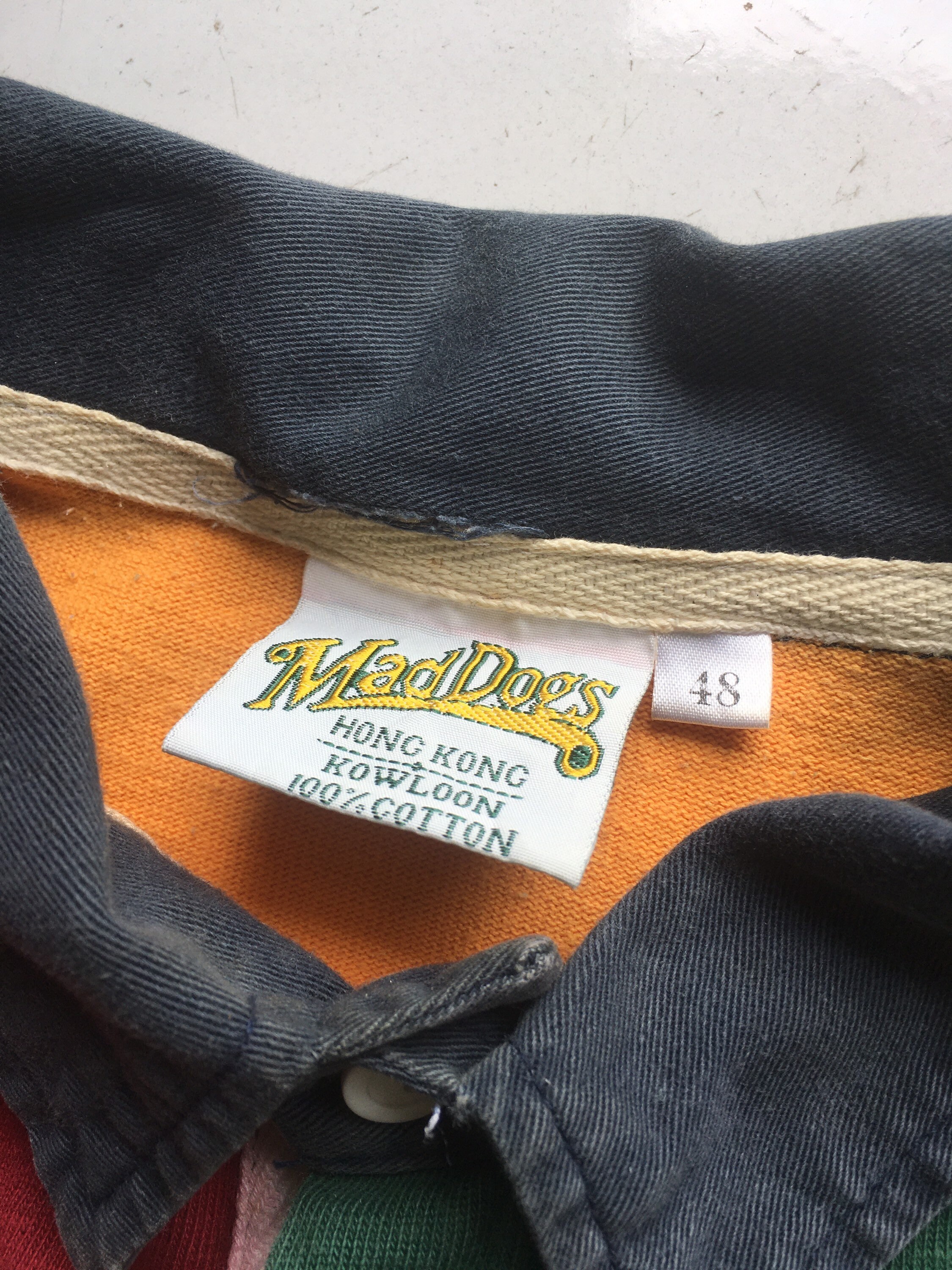 Vintage 90s Mad Dogs Colourblock longsleeve polo shirt | Etsy