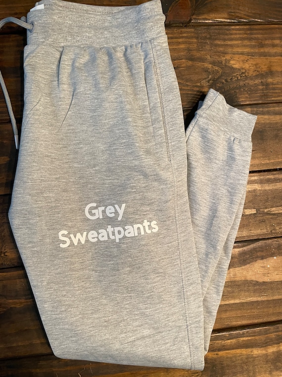 Grey Sweatpants Joggers Etsy Singapore