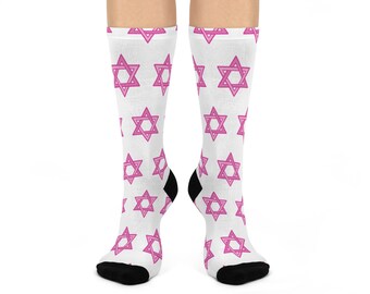 Crew Socken, Jüdische Kleidung, Jüdischer Stolz, Magen David, Chanukka Geschenk, Geschenk für Ihn, Bequeme Socken, Religiöse Socken