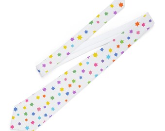Krawatte, bunte Magen David jüdische Krawatte für Papa, Rosh Hashanah Geschenk, Jüdische Kleidung, Urlaub Krawatte, Bar Mitzwa Accessoire
