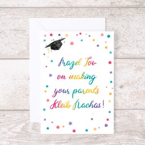 Mazel Tov on making your parents Kleib Nachas, yiddish card, nachus card