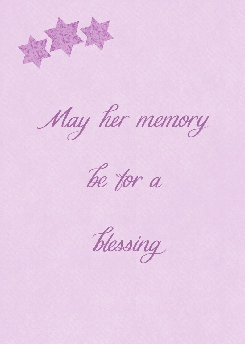 May her memory be a blessing Etsy
