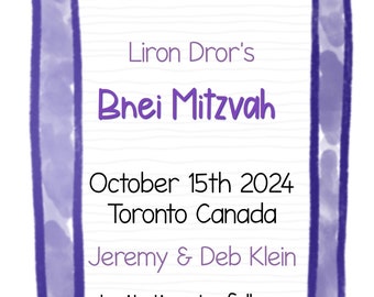 Save the Date Bnei Mitzvah Invitation, Bnei Mitzvah digital, gender neutral bmitzvah invitation