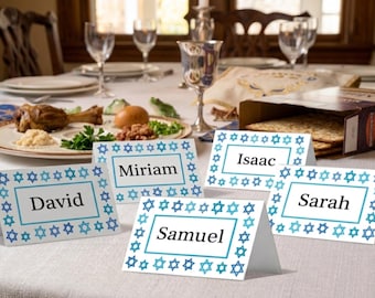 Personalisierte Pessach Tischkarten, anpassbare Seder Tischdekoration (digitale Datei)