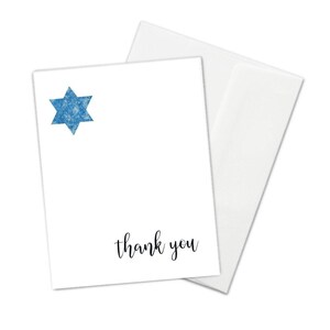 Lot de 10 cartes de remerciement pliées, jeu de cartes, cartes de correspondance juives
