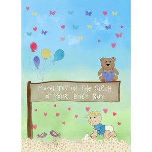 Mazel Tov sobre el nacimiento de su bebé