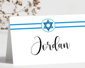 Passover place cards, Personalized Jewish Name Place Cards, passover decor, Jewish name card, Jewish wedding  cards, Pesach