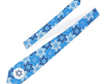 Corbata judía, corbata con estrella de David, regalo para el Día del Padre judío, regalo para rabino, corbata Magen David, regalo para papá judío, corbata religiosa, hebreo