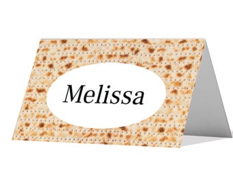 Personalisierte Passah-Namenskarten, personalisierte Tischkarten, Pessach-Namenskarten, anpassbare Namenskarten, Pessach-Dekor