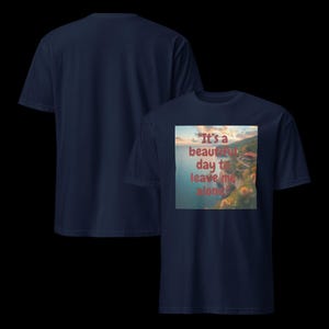 Camiseta engraçada introvertida unissex | Camiseta Leave Me Alone | Camiseta gráfica sarcástica presente para homens e mulheres | Camiseta de humor antissocial