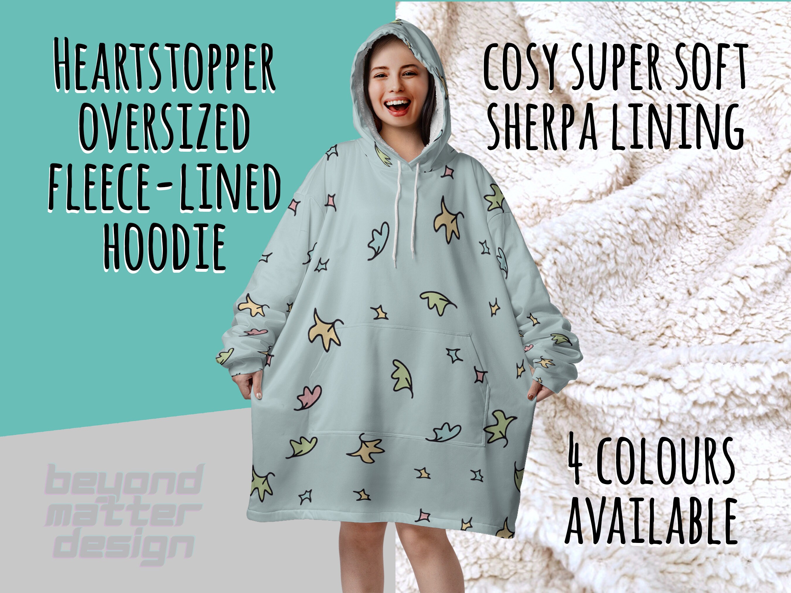 oversized sherpa lined hoodie