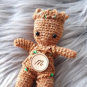 Knitted GROOT Baby Groot Guardians of the Galaxy Hero Collectible Toy Keyring By Mum Handicraft Sweet Cute Amigurumi Lovers Mamisie