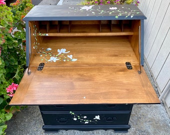 SOLD! Out of stock!  Secretary Desk, Vintage Desk with Drawers, Shabby Chic Secretary Desk, French Country Desk, Entryway Organizer, Dresser