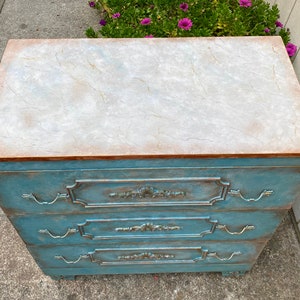 SOLD OUT Antique Chest Of Drawers, Media Organizer, Mid Century dresser, Vintage Dresser, Entryway French Country Table, Shabby Chic Dresser image 7