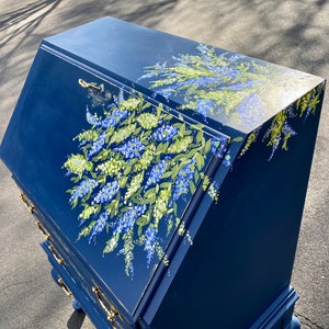 NOT4SALE! Antique Secretary Desk, Hand Painted Writing Desk, Computer Desk, Shabby Chic, Gift For Her, Organizer, Desk With Drawers