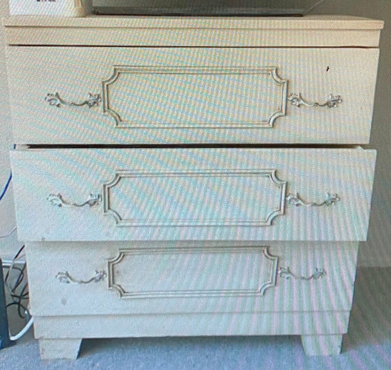 SOLD OUT Antique Chest Of Drawers, Media Organizer, Mid Century dresser, Vintage Dresser, Entryway French Country Table, Shabby Chic Dresser image 8