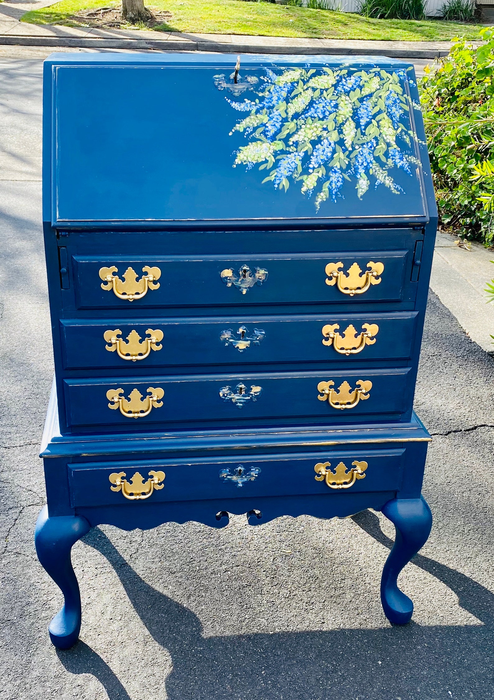 NOT4SALE Antique Secretary Desk Hand Painted Writing Desk Etsy