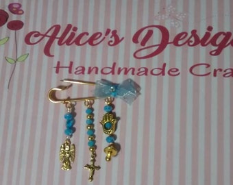 Baby pin Blue protection