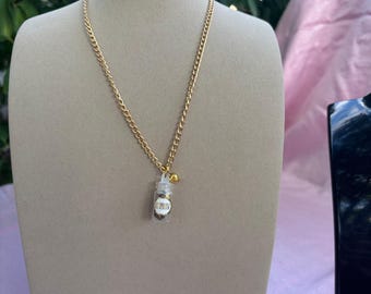 Handmade necklace and earring Ferrero Rocher set