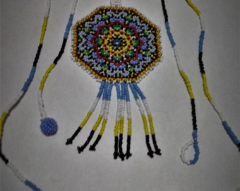 Huichol style mandala star