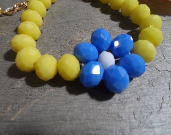 Handmade Adult Size Dora the Explorer in Crystals bracelet