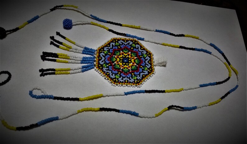 Huichol style mandala star