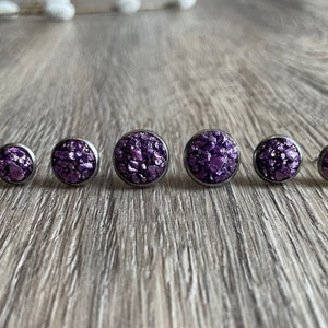 Periwinkle Faux Druzy Studs, Faux Druzy Earrings, Stud Earrings, Geode Studs, Geode Earrings, Bridesmaid Gift, 8, 10 & 12MM