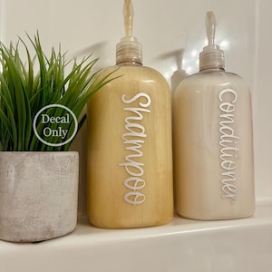 Custom Bathroom Vinyl Decals: Shampoo, Conditioner, Soap Labels