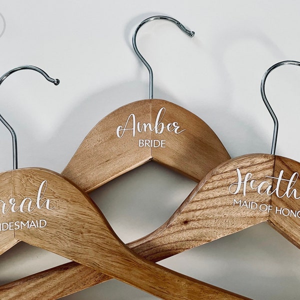 Wedding Hanger Decals, Hanger Decals, Custom Decals, Name Decals, Bride Hanger Decals, Bridesmaid Hanger Decals, Custom Hanger Decals