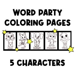 Coloriage fête des mots