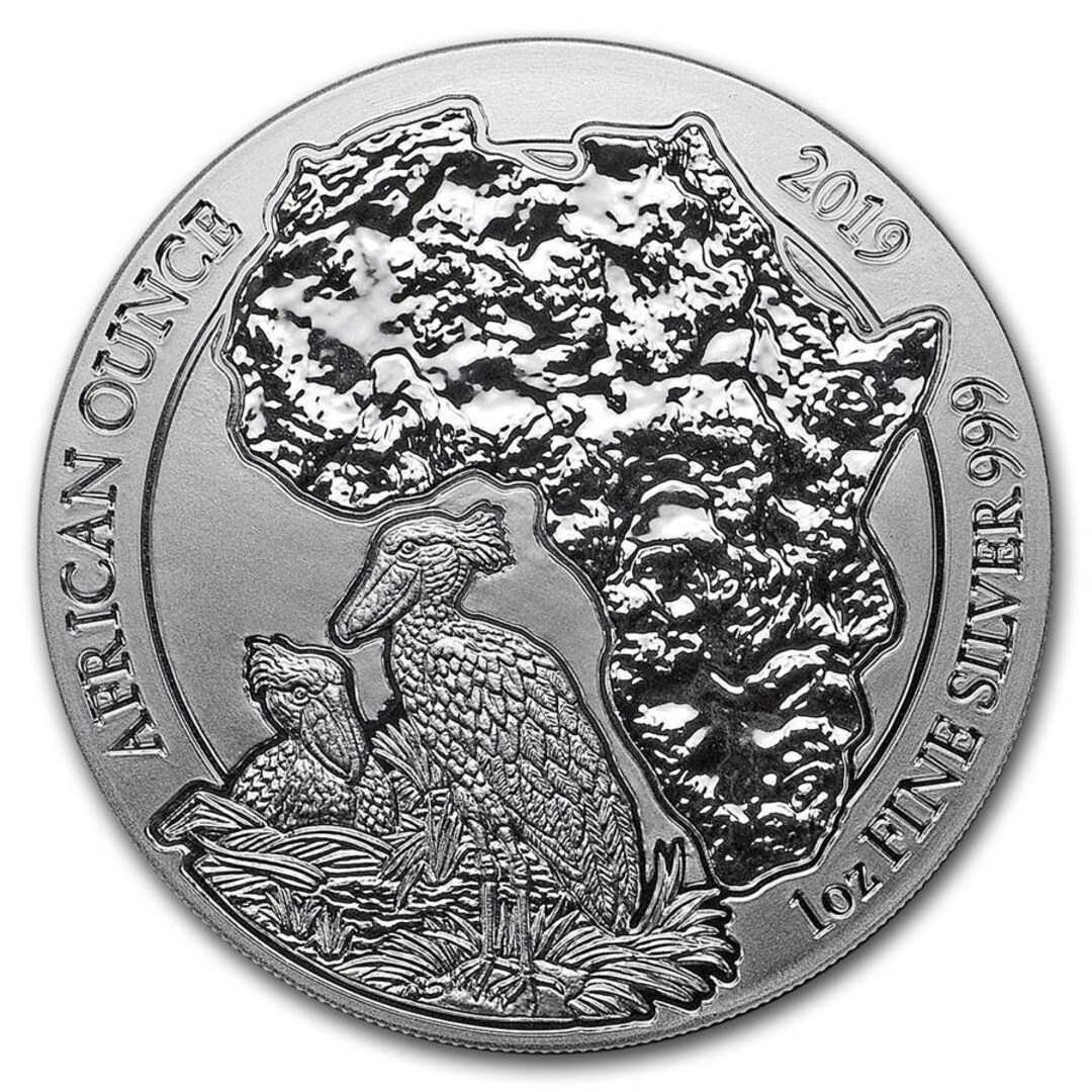 2019 Rwanda Shoebill African Wildlife Series .999 Fine 1 Troy Oz