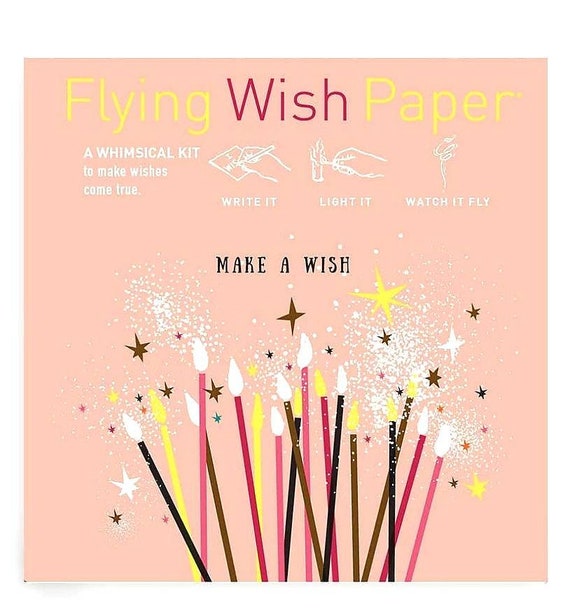 Flying Wish Paper MAKE A WISH Birthday Write It Light It & Etsy