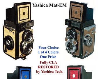 Yashica Mat EM TLR Camera in choice of Color CLA Serviced by Yashica Technician with 6 Months Written Warranty*