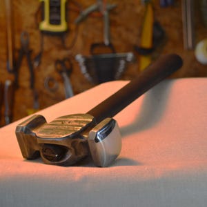 Hand Forged Rounding Hammer – High Carbon Steel Blacksmithing Tool – Ashwood Handle