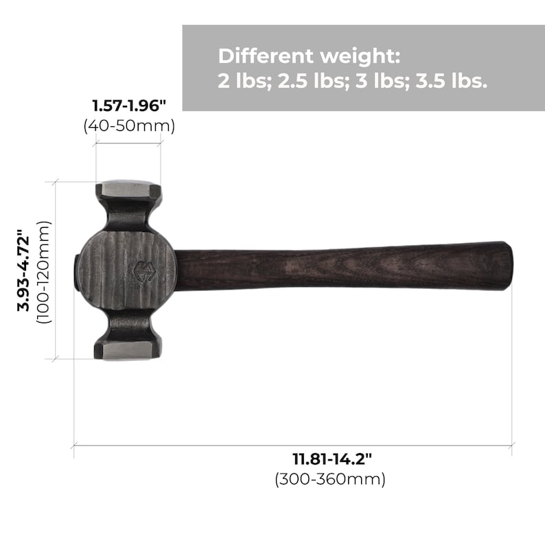 Blacksmith Hammer – Square Circle Rounding Hammer | Hand-forged With ...