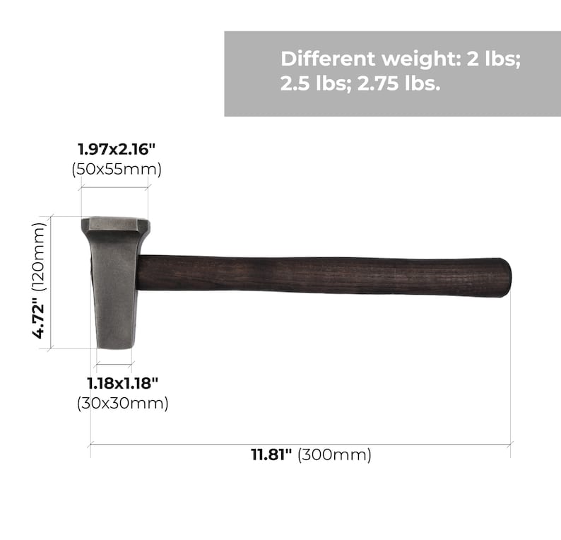 Flatter Rool Blacksmith Hammer (flatter) 2.5lbs – Precision Tool for Professional ...