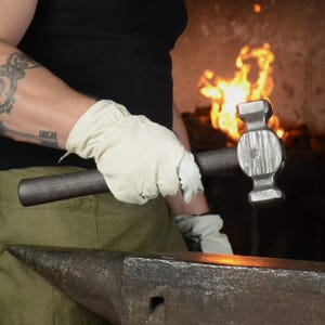 Forged Steel Blacksmith Rounding Hammer – Ashwood Handle, 2-3.5 lbs