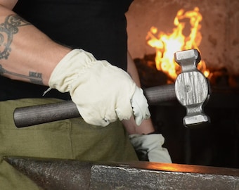 Forged Steel Blacksmith Rounding Hammer – Ashwood Handle, 2-3.5 lbs