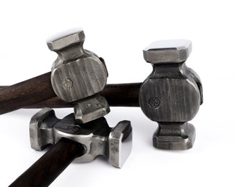 Blacksmith's hammer set Rounding Hammer, Engraved Gift, Blacksmith's hand forged hammer
