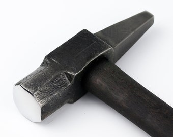 Blacksmith's Hot Punch Rounding Hammer 2.2lb, Square Punch Hammer & Forging Tools - Premium Blacksmithing Hammers and Forge Equipment
