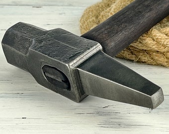 Blacksmith's Hot Punch Rounding Hammer 2.2lb, Square Punch Hammer & Forging Tools - Premium Blacksmith's Hammers and Forge Equipment