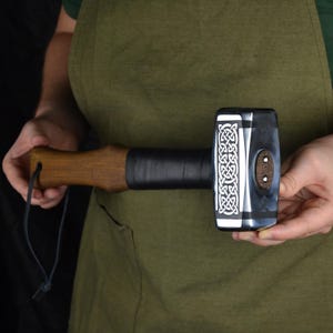 Scandinavian-Engraved Hammer with Optional Personalization and Wooden Box