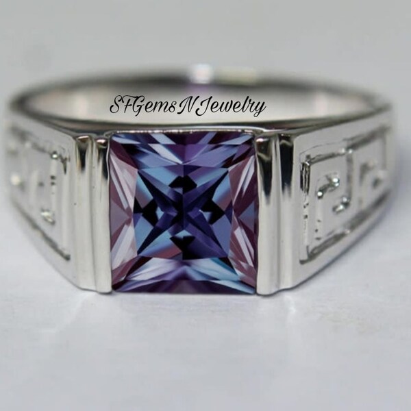 Alexandrite Ring Men Etsy