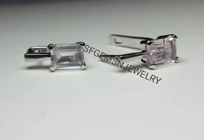 Rose Quartz Earrings-White Stone Earring-Rose Quartz Earrings-Stone Earrings-Genuine Rose Quartz Earrings-Lack Bank Earrings