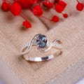 Anniversary Alexandrite Ring, Wedding Ring, Oval Cut, June Birthstone, Colour Changing Ring