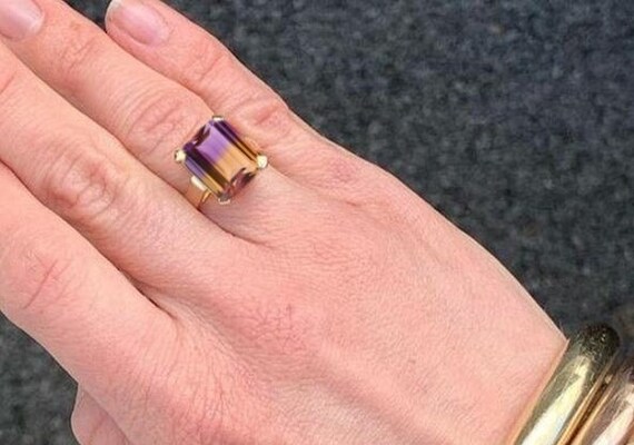 Natural Ametrine Ring s Gemstone AAA Quality 100 Natural Bio