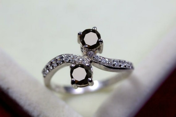 Black colour on sale stone ring