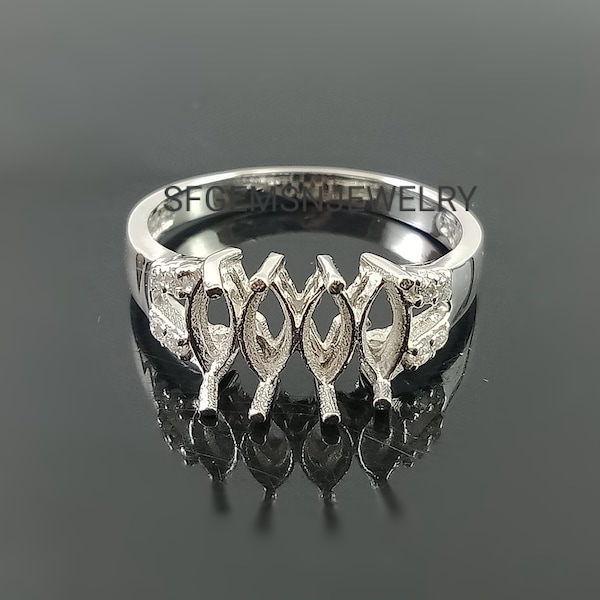 Sterling Silver Ring Settings Without Stone Etsy